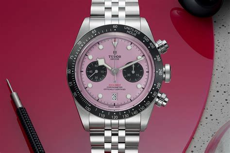 tudor pink black bay chrono|tudor pink chrono for sale.